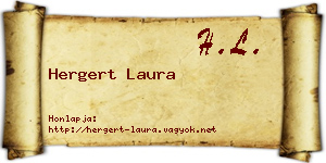 Hergert Laura névjegykártya